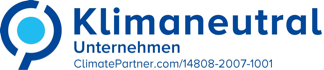 Klimaneutral Logo von ClimatePartner